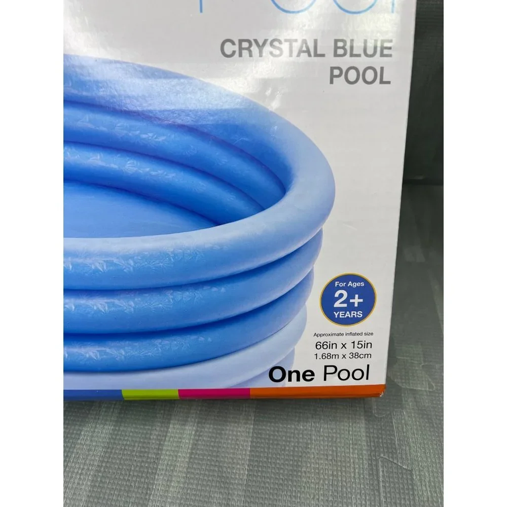 Intex Crystal Blue Inflatable Swimming Pool 66in x 15 in - Picture 3 of 3